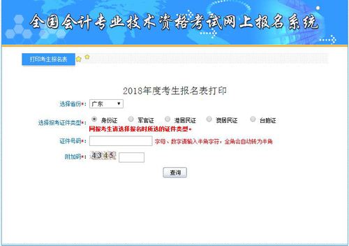 2018廣東初級(jí)會(huì)計(jì)考試報(bào)名表補(bǔ)打入口及鏈接