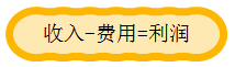 收入—費(fèi)用=利潤