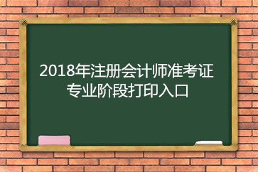 2018年重慶注冊(cè)會(huì)計(jì)師專業(yè)階段準(zhǔn)考證打印入口