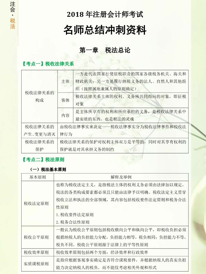 注會(huì)考前必看！東奧名師高效總結(jié)cpa稅法考點(diǎn)