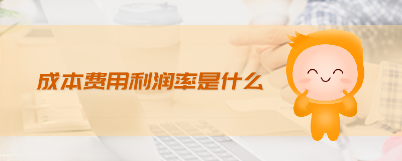 成本費用利潤率是什么
