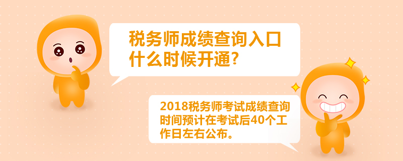 稅務(wù)師成績查詢?nèi)肟谑裁磿r候開通