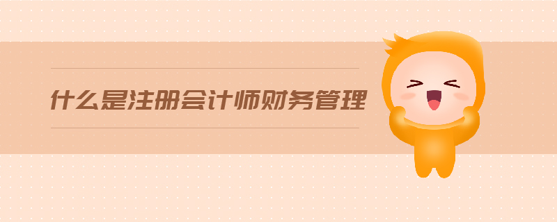 注會(huì)財(cái)務(wù)管理