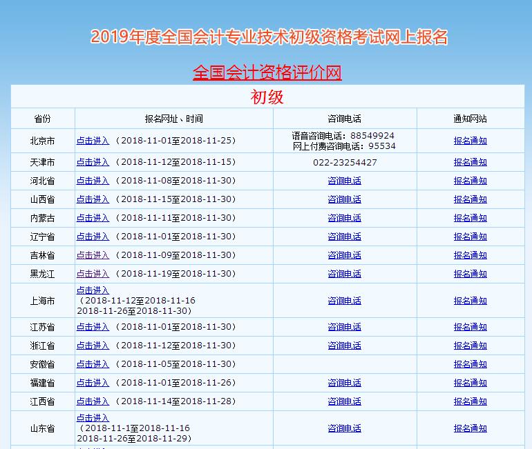 初級會計登錄界面