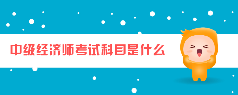 中級經(jīng)濟(jì)師考試科目