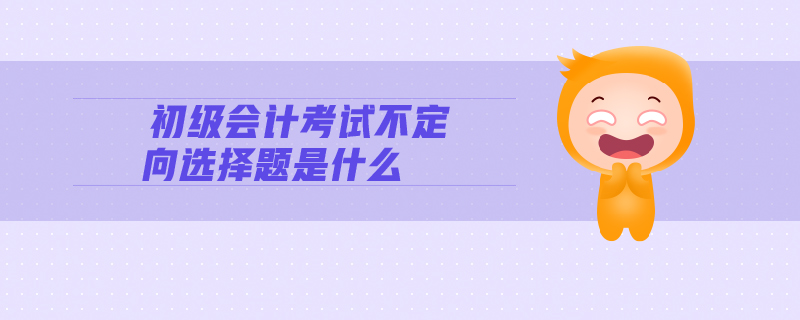 初級會計考試不定向選擇題是什么
