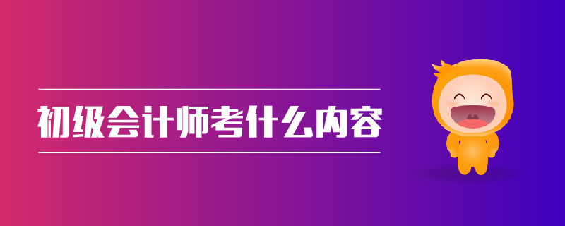 初級會計師考什么內容