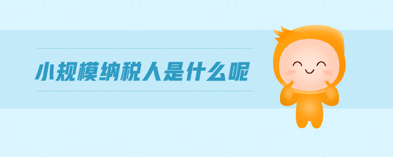 小規(guī)模納稅人是什么呢