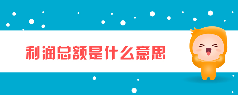 利潤(rùn)總額是什么意思