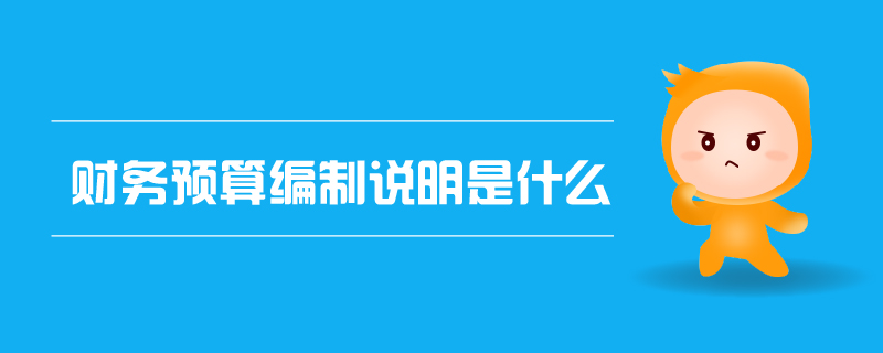 財務(wù)預(yù)算編制說明是什么