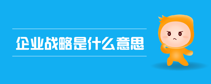 企業(yè)戰(zhàn)略是什么意思