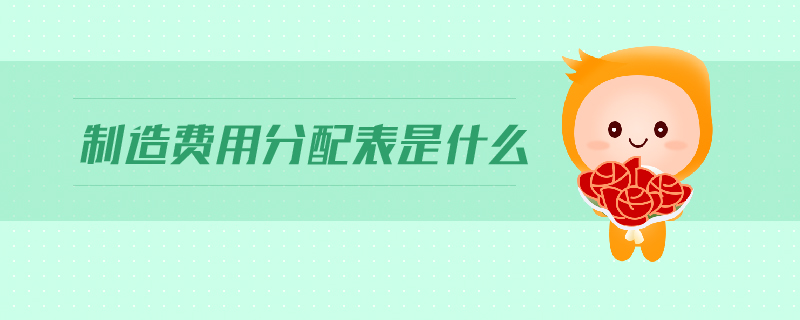 制造費(fèi)用分配表是什么
