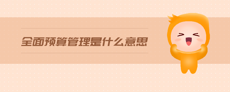 全面預算管理是什么意思