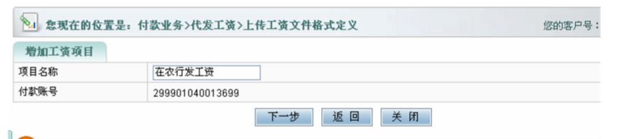 輸入“項目名稱”，點擊“下一步”