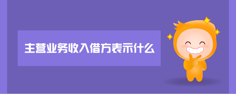 主營業(yè)務(wù)收入借方表示什么