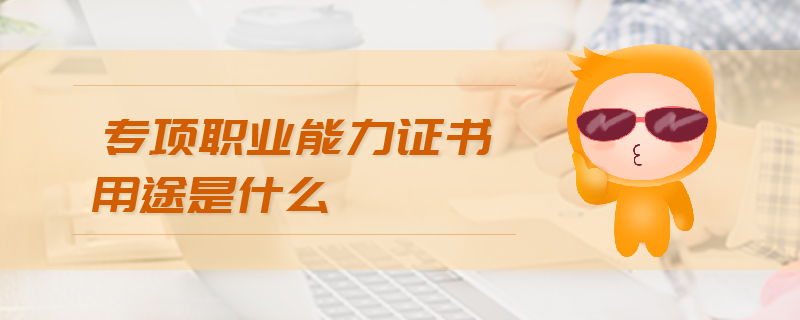 專項(xiàng)職業(yè)能力證書(shū)用途是什么
