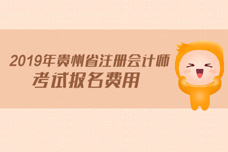 2019年貴州省注冊(cè)會(huì)計(jì)師考試報(bào)名費(fèi)用是多少？