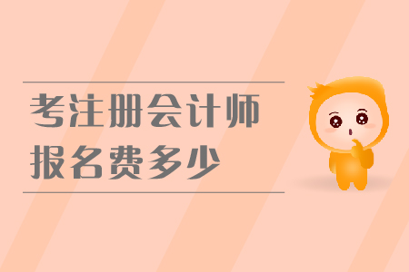 2019年考注冊會計師報名費(fèi)多少？