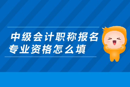 2019年中級(jí)會(huì)計(jì)職稱報(bào)名，專業(yè)資格怎么填