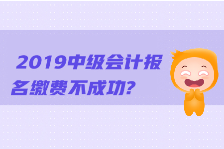 2019年中級會計報名繳費(fèi)不成功怎么辦？