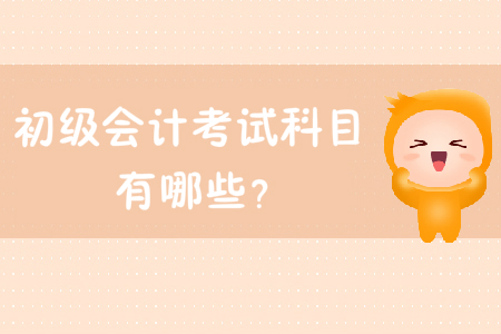 2019年初級(jí)會(huì)計(jì)考試科目有哪些？