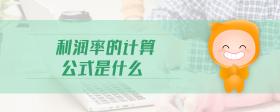 利潤(rùn)率的計(jì)算公式是什么