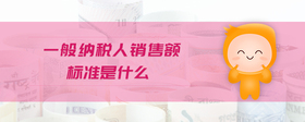 一般納稅人銷售額標準是什么