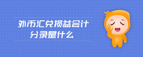 外幣匯兌損益會計分錄是什么