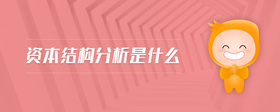 資本結(jié)構(gòu)分析是什么