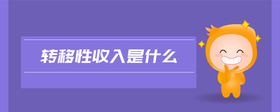 轉(zhuǎn)移性收入是什么