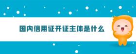 國內(nèi)信用證開證主體是什么