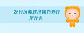 發(fā)行認股權(quán)證賬務(wù)處理是什么