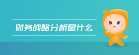 財(cái)務(wù)戰(zhàn)略分析是什么