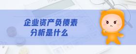 企業(yè)資產(chǎn)負(fù)債表分析是什么