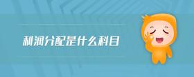 利潤(rùn)分配是什么科目