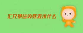 匯兌損益負(fù)數(shù)表示什么