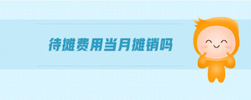 待攤費用當月攤銷嗎
