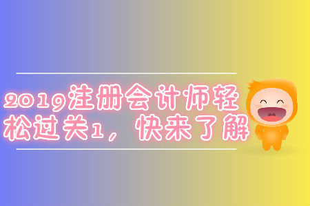 2019年注冊會計師輕松過關(guān)1，快來了解