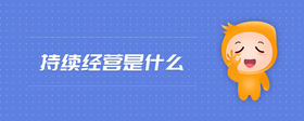 持續(xù)經(jīng)營是什么