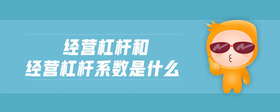 經(jīng)營(yíng)杠桿和經(jīng)營(yíng)杠桿系數(shù)是什么