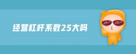 經(jīng)營(yíng)杠桿系數(shù)25大嗎