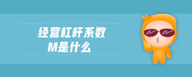 經(jīng)營(yíng)杠桿系數(shù)M是什么