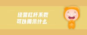 經(jīng)營(yíng)杠桿系數(shù)可以揭示什么