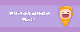 進項稅額和銷項稅額的區(qū)別