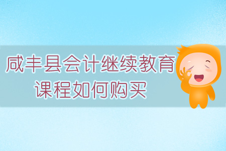 2019年咸豐縣會計(jì)繼續(xù)教育課程如何購買？