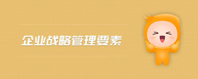 企業(yè)戰(zhàn)略管理要素