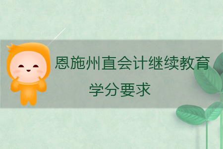 2019年恩施州直會(huì)計(jì)繼續(xù)教育學(xué)分要求