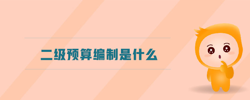 二級(jí)預(yù)算編制是什么