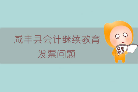 2019年咸豐縣會(huì)計(jì)繼續(xù)教育發(fā)票問(wèn)題