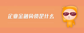 企業(yè)金融負(fù)債是什么